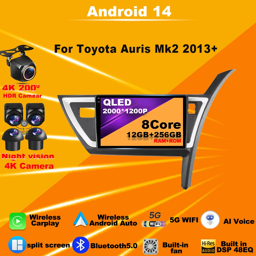 Android 14 Car Radio For Toyota Auris Mk2 2013 Multimedia Video Player Navigation GPS Head Unit Stereo Multimedia Wireless
Android 14 Car Radio For Toyota Auris Mk2 2013 Multimedia Video Player Navigation GPS Head Unit Stereo Multimedia Wireless