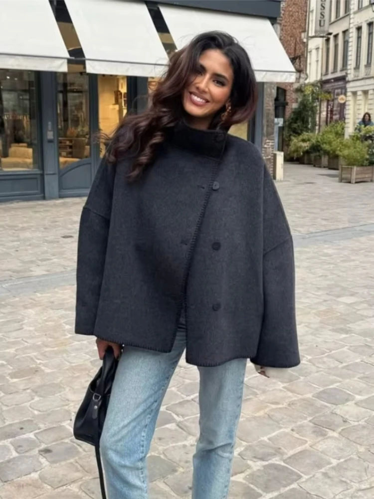 Tsiisd Commuting Fashion Turtleneck Cardigan Jackets Women Loose Patchwork Long Sleeve Contrast Outwear Pocket Female Jackets
Tsiisd Commuting Fashion Turtleneck Cardigan Jackets Women Loose Patchwork Long Sleeve Contrast Outwear Pocket Female Jackets