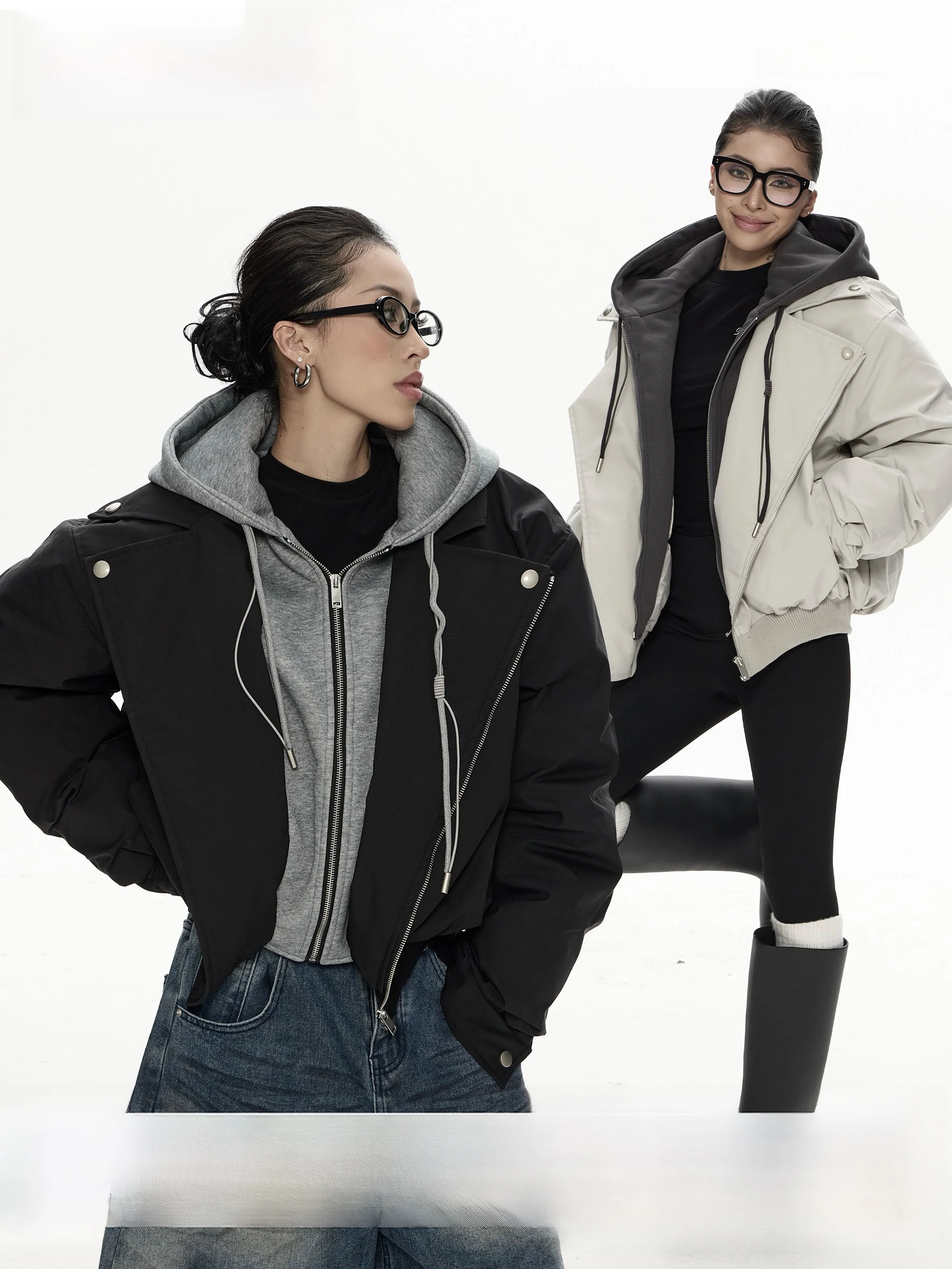 Wild Zero Women's Loose Cotton Jaet Hooded Fake Two-Piece Coat Design Sensation Autumn Winter New Sle Outerwear
Wild Zero Women's Loose Cotton Jaet Hooded Fake Two-Piece Coat Design Sensation Autumn Winter New Sle Outerwear