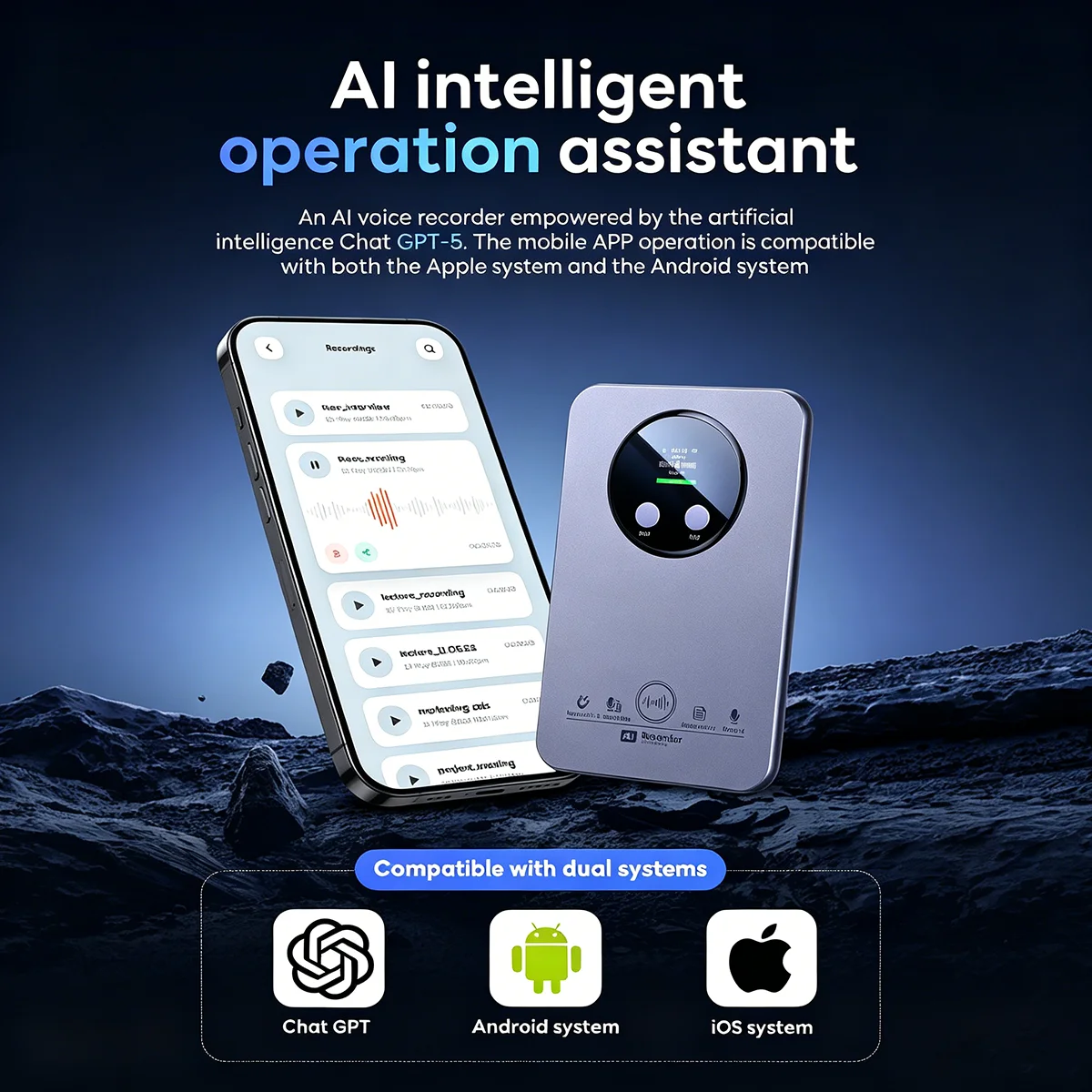 AI Voice Recorder card App Control Transcribe Summarize with AI Technology 190 Languages 64GB Suitable for Learning Meetings
AI Voice Recorder card App Control Transcribe Summarize with AI Technology 190 Languages 64GB Suitable for Learning Meetings