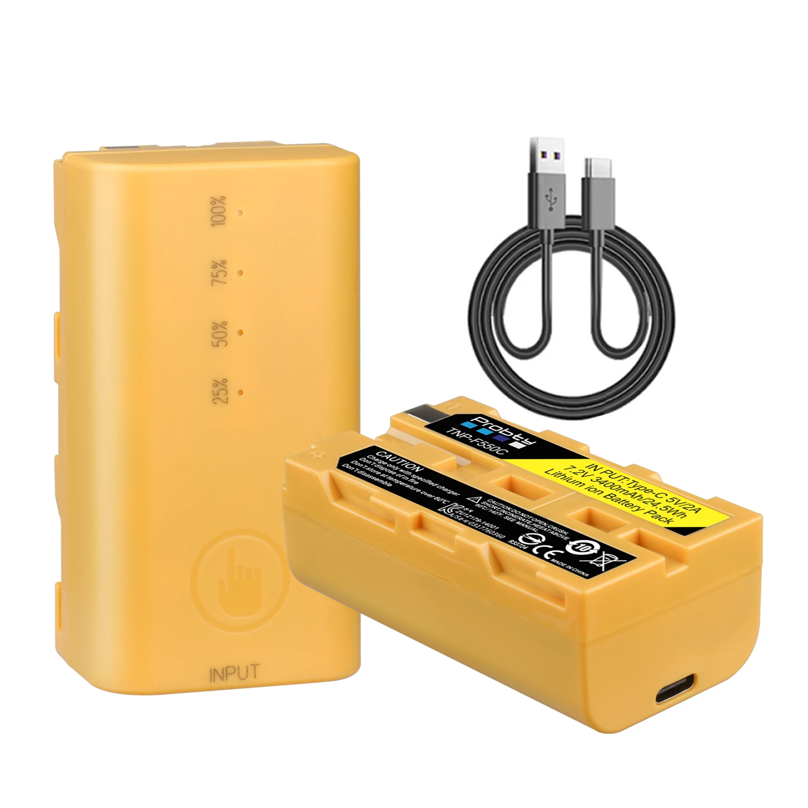 3400mAh NP-F550 Battery USB-C Fast Charge Port for Camera Godox LED Video Light for NP-F Battery LED Light Panels Video Monitor
3400mAh NP-F550 Battery USB-C Fast Charge Port for Camera Godox LED Video Light for NP-F Battery LED Light Panels Video Monitor