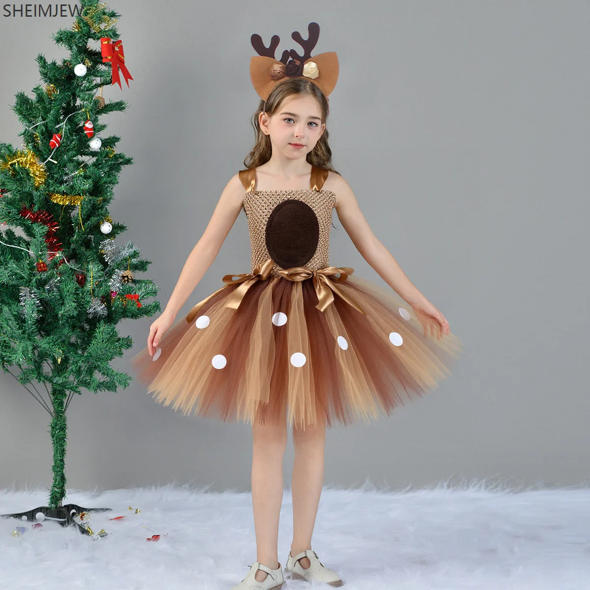 Girls Christmas Animal Masquerade Dress Cute Elk Costume Children's Birthday Carnival Party Baby Dance Performance Gown Set 2025
Girls Christmas Animal Masquerade Dress Cute Elk Costume Children's Birthday Carnival Party Baby Dance Performance Gown Set 2025