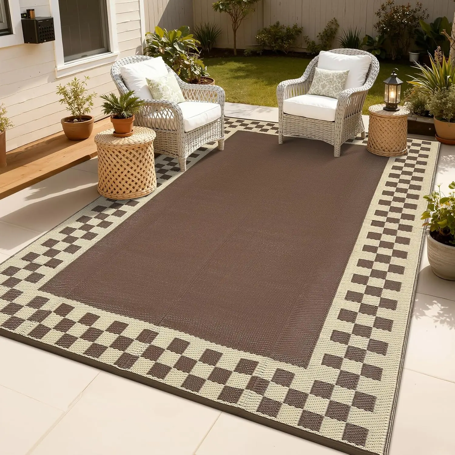 Patio Modern Checkered Outdoor Rug 10x14 Waterproof Large Reversible Camping Mat Foldable Lightweight Plastic Straw Outdoor R
Patio Modern Checkered Outdoor Rug 10x14 Waterproof Large Reversible Camping Mat Foldable Lightweight Plastic Straw Outdoor R