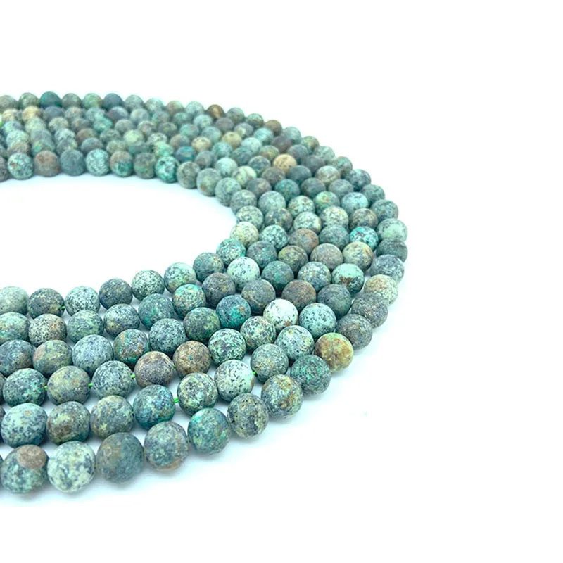 6-12mm Round Natural Stone African Turquoise Green Frosted Gemstone Beads Loose String DIY Necklace Bracelet Jewelry Production
6-12mm Round Natural Stone African Turquoise Green Frosted Gemstone Beads Loose String DIY Necklace Bracelet Jewelry Production