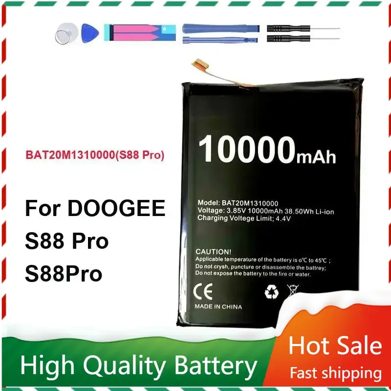 S88 Pro Rechargeable Li-Ion Battery BAT20M1310000 for Doogee S88 S88Pro S88Plus Bateria Batteries+Tools Warranty + Track Code
S88 Pro Rechargeable Li-Ion Battery BAT20M1310000 for Doogee S88 S88Pro S88Plus Bateria Batteries+Tools Warranty + Track Code
