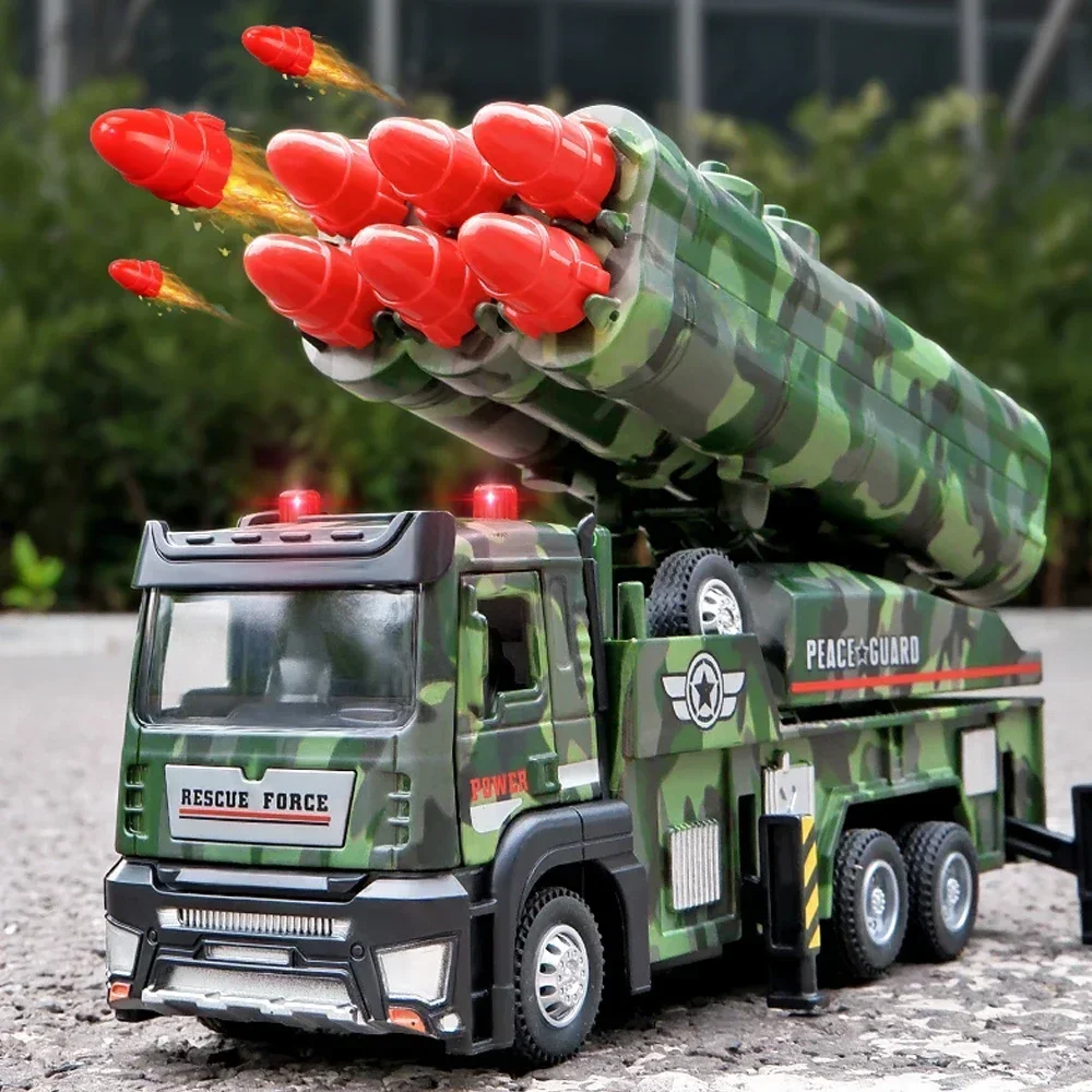 1/32 Scale Alloy Truck Toy Model Car Rocket Launcher Vehicle Metal Diecast Sound Light Pull Back Military Models Boys Gifts
1/32 Scale Alloy Truck Toy Model Car Rocket Launcher Vehicle Metal Diecast Sound Light Pull Back Military Models Boys Gifts