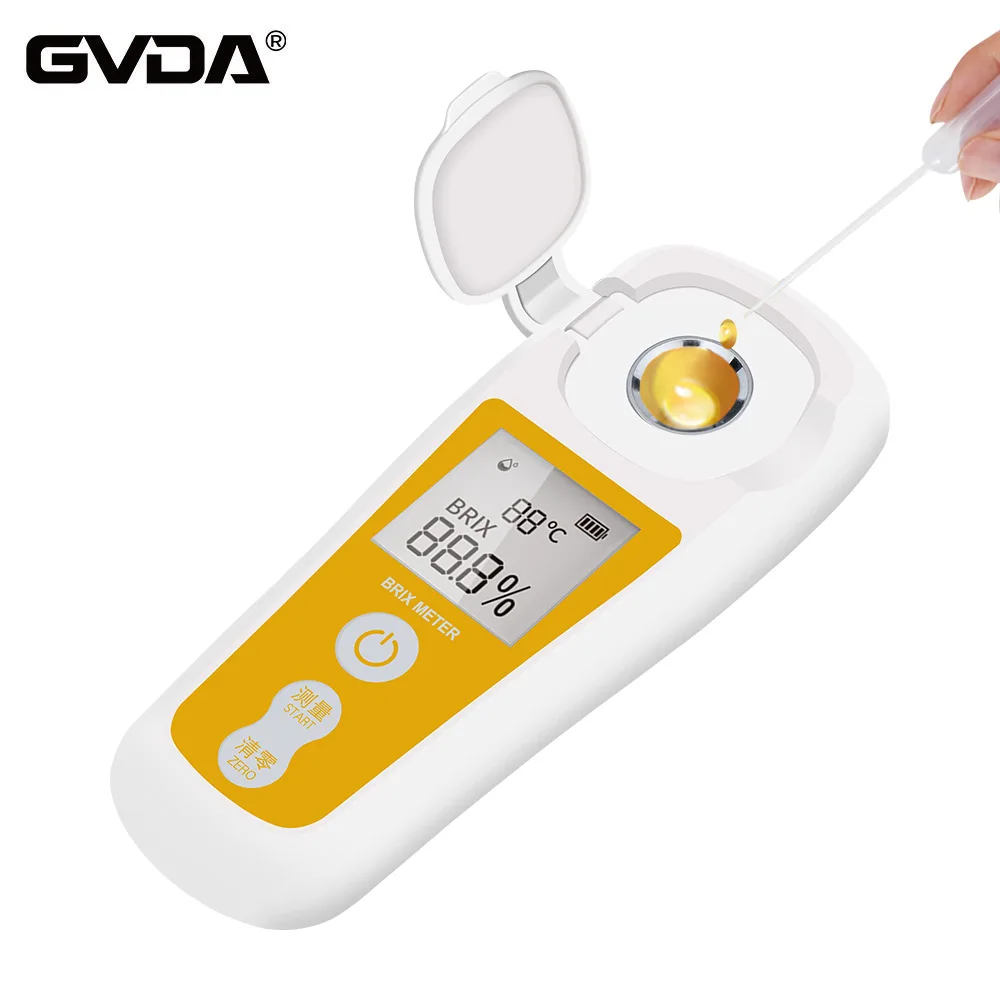 GVDA Sugar Brix Meter Refractometer for Wine Beer Alcohol Drink Fruit Concentration Densitometer Saccharimeter Kitchen Tools
GVDA Sugar Brix Meter Refractometer for Wine Beer Alcohol Drink Fruit Concentration Densitometer Saccharimeter Kitchen Tools