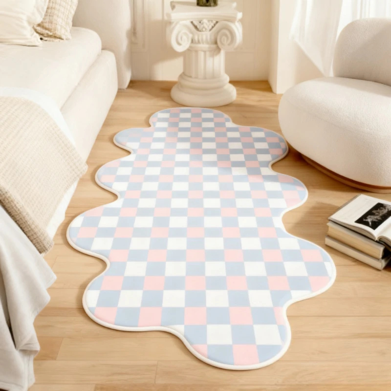 Irregular Shape Bedroom Decor Lattice Carpet Modern Style Carpets for Living Room Fluffy Soft Bedside Floor Mat Thick Plush Rug
Irregular Shape Bedroom Decor Lattice Carpet Modern Style Carpets for Living Room Fluffy Soft Bedside Floor Mat Thick Plush Rug