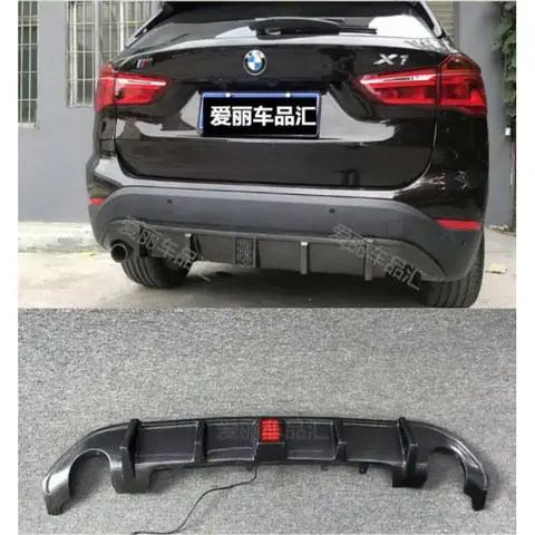 For BMW F48 F49 X1 2016 2017 2018 2019 2020 Real Carbon Fiber Rear Bumper Lip Diffuser Body Kit