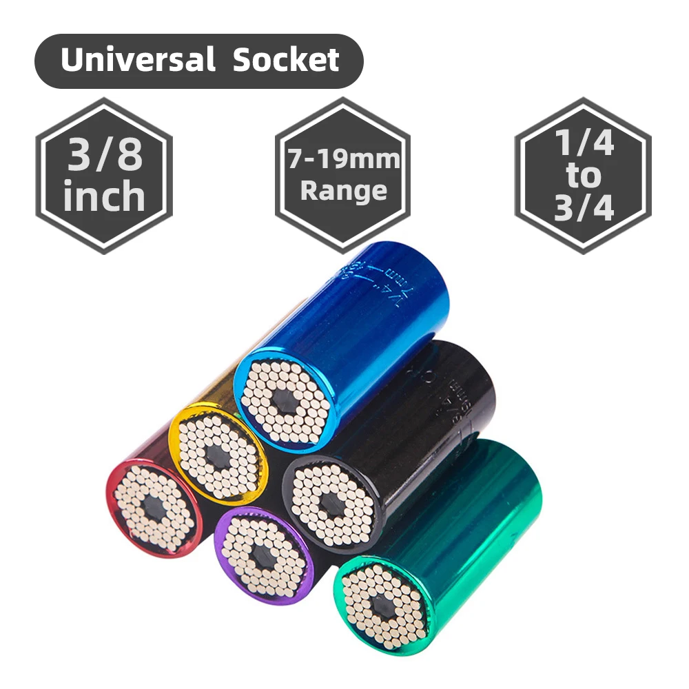 1PC 7-19mm Universal Socket Head Socket Wrench Multifunctional Universal Sleeve Hand Drill Magic Extension Rod Portable Tool Set
1PC 7-19mm Universal Socket Head Socket Wrench Multifunctional Universal Sleeve Hand Drill Magic Extension Rod Portable Tool Set