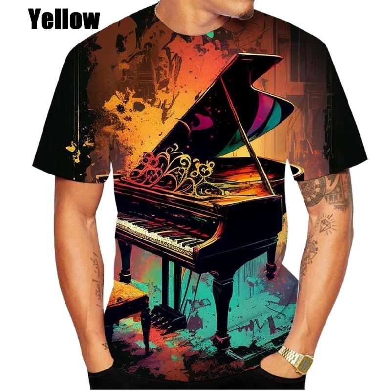 Fashion 3D Piano T Shirt Men's/women's Printing Short-sleeved Round Neck Men's Tops
Fashion 3D Piano T Shirt Men's/women's Printing Short-sleeved Round Neck Men's Tops