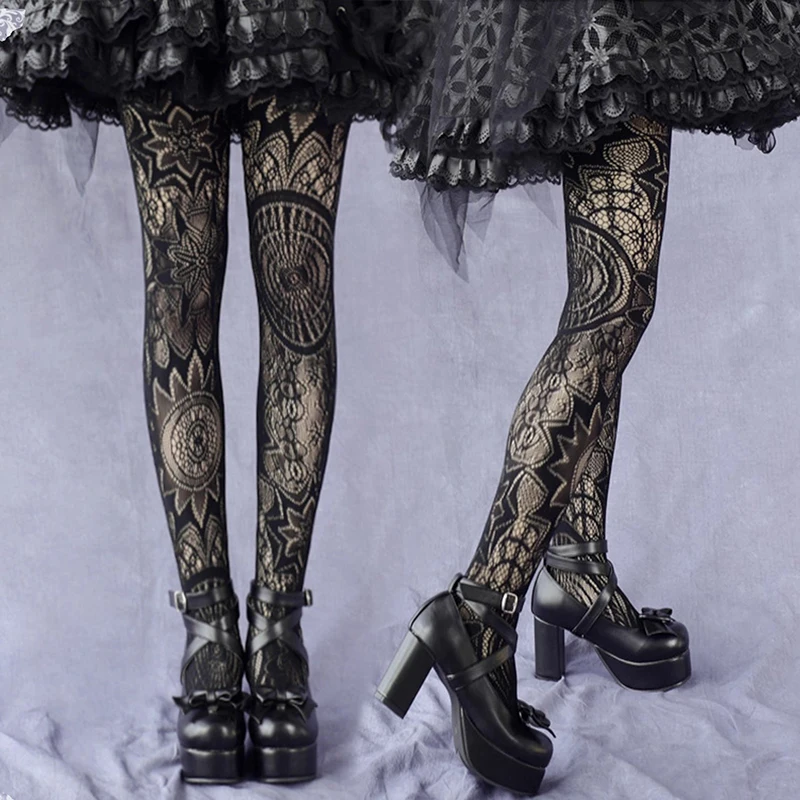 Women Sexy Plus Size Jacquard Mesh Fishnet Stockings New Western-Style Retro Sun Flower Totem Pattern Pantyhose Evil Goth Tights
Women Sexy Plus Size Jacquard Mesh Fishnet Stockings New Western-Style Retro Sun Flower Totem Pattern Pantyhose Evil Goth Tights