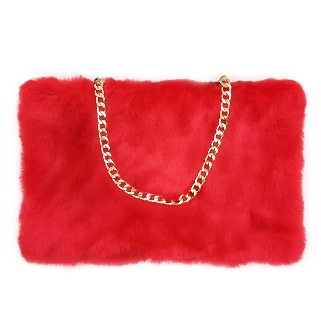 Faux Rabbit Fur Purse Fuzzy Handbags for Women Evening Handbags Al alloy Shoulder Strap Shoulder Bags Red
Faux Rabbit Fur Purse Fuzzy Handbags for Women Evening Handbags Al alloy Shoulder Strap Shoulder Bags Red