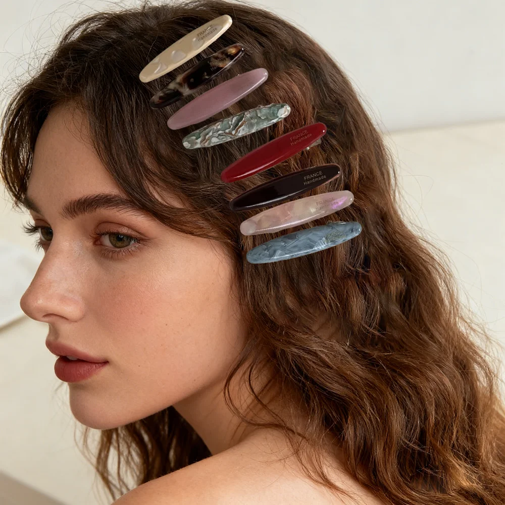 Retro Design Oval 6.2CM Willow Leaf Hair Clip Strip Acetate Duckbill Clip Side Clip Headpiece Contrasting Accessories
Retro Design Oval 6.2CM Willow Leaf Hair Clip Strip Acetate Duckbill Clip Side Clip Headpiece Contrasting Accessories