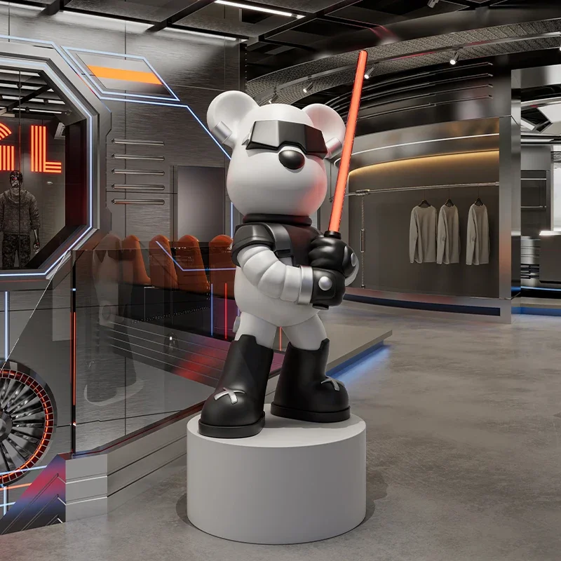 90cm Creative Cool Lightsaber Bear Floor Ornaments Light Luxury Living Room TV Cabinet Decoration Home Ornaments Sculpture
90cm Creative Cool Lightsaber Bear Floor Ornaments Light Luxury Living Room TV Cabinet Decoration Home Ornaments Sculpture