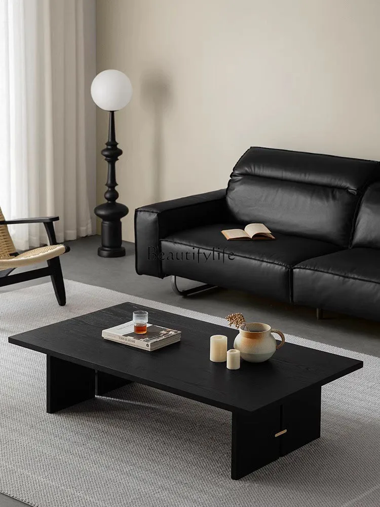 Carbonized Solid Wood Tea Table, Minimalist Black Tea Table Short Designer Model
Carbonized Solid Wood Tea Table, Minimalist Black Tea Table Short Designer Model