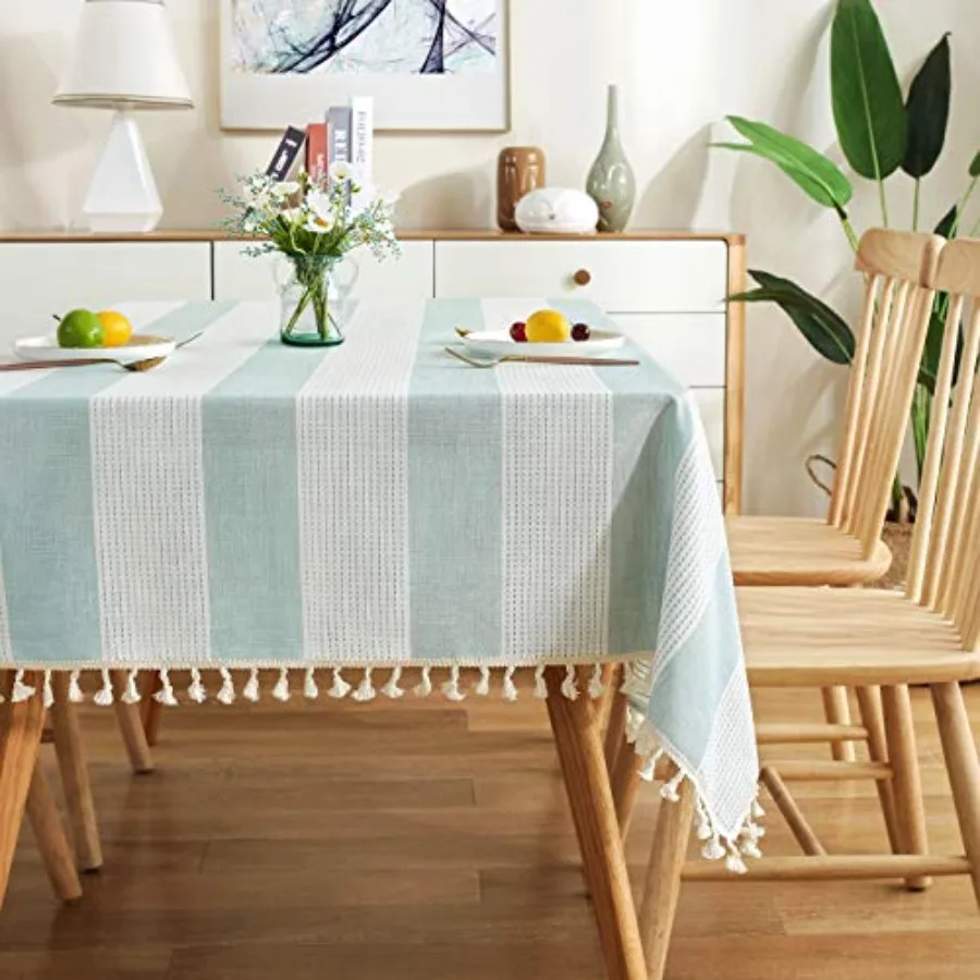 Stitching Tassel Tablecloth Striped Table Cloth Rectangle Cotton Linen Dust-Proof Table Cover for Kitchen Dinning
Stitching Tassel Tablecloth Striped Table Cloth Rectangle Cotton Linen Dust-Proof Table Cover for Kitchen Dinning