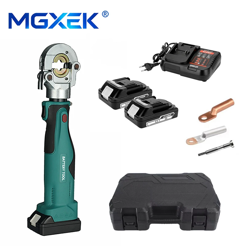 MGXEK Straight Handle Electric Hydraulic Crimper for 10-300mm² Copper Aluminum Terminals with Fast Crimping & 360° Rotation
MGXEK Straight Handle Electric Hydraulic Crimper for 10-300mm² Copper Aluminum Terminals with Fast Crimping & 360° Rotation