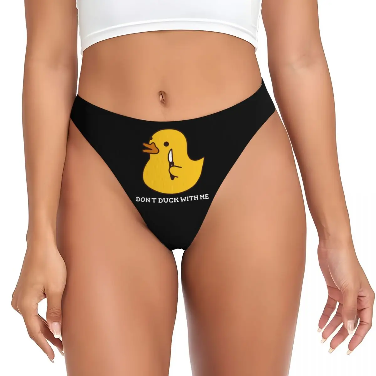 Custom Womens Don't Duck With Me Rubber Ducky Switchblade G-string Thong Comfort Panties Underwear
Custom Womens Don't Duck With Me Rubber Ducky Switchblade G-string Thong Comfort Panties Underwear