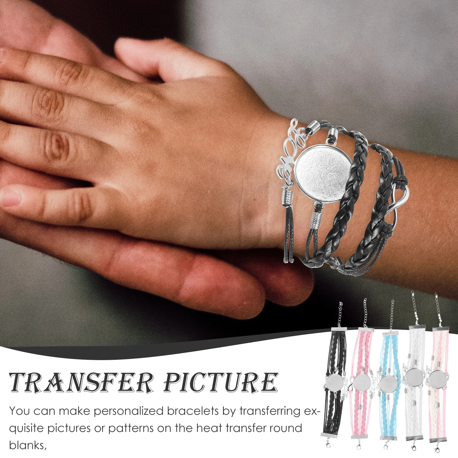 5Pcs Sublimation Bezel Bracelets Blanks Personalized DIY Gifts for Graduation Valentine's Day Christmas Heat Transfer Round
5Pcs Sublimation Bezel Bracelets Blanks Personalized DIY Gifts for Graduation Valentine's Day Christmas Heat Transfer Round