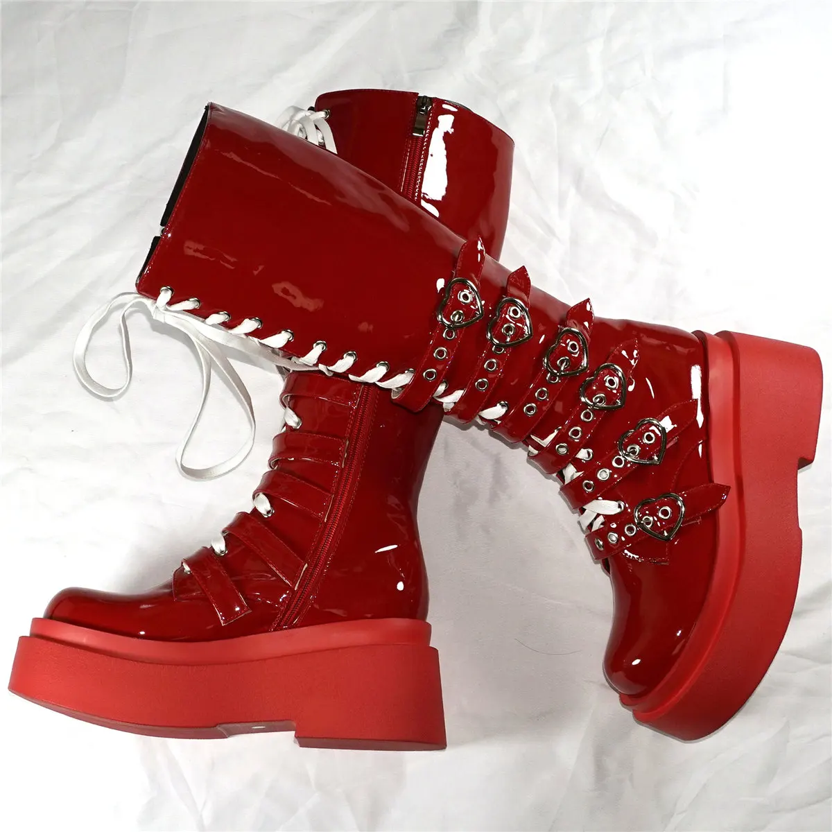 2023 Platform Pumps Women Lace Up Patent Leather High Heel Knee High Boots Female Winter Round Toe Fashion Sneakers Casual Shoes
2023 Platform Pumps Women Lace Up Patent Leather High Heel Knee High Boots Female Winter Round Toe Fashion Sneakers Casual Shoes