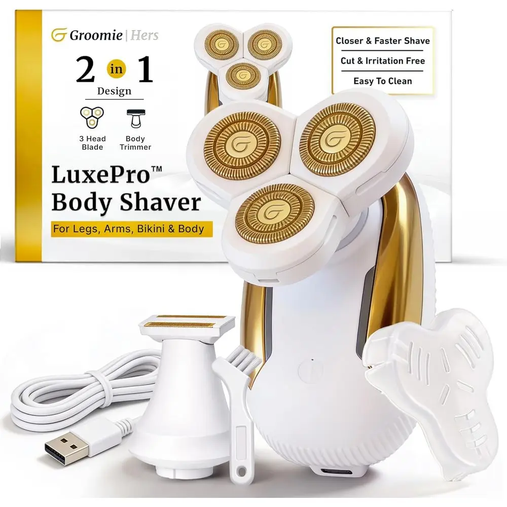 Rechargeable Electric Body Shaver for Women - Wet/Dry Sensitive Skin Hair Remover for Legs, Arms, and Underarms
Rechargeable Electric Body Shaver for Women - Wet/Dry Sensitive Skin Hair Remover for Legs, Arms, and Underarms
