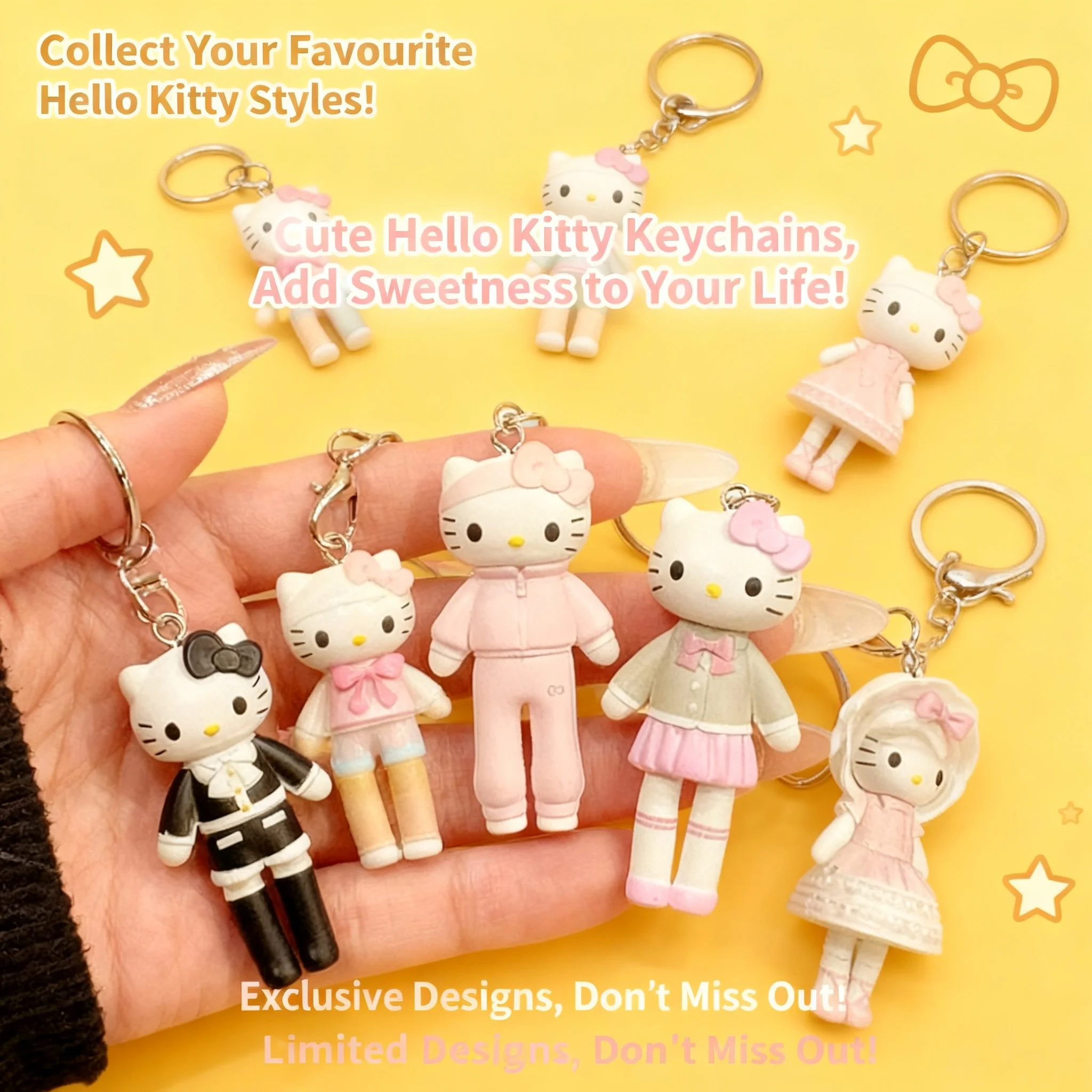 Cute Hello Kitty Longleg Keychain Backpack Hanging Cartoon KT Pendant Anime Figure Keyring Party Favor Gifts Supplies Charms
Cute Hello Kitty Longleg Keychain Backpack Hanging Cartoon KT Pendant Anime Figure Keyring Party Favor Gifts Supplies Charms
