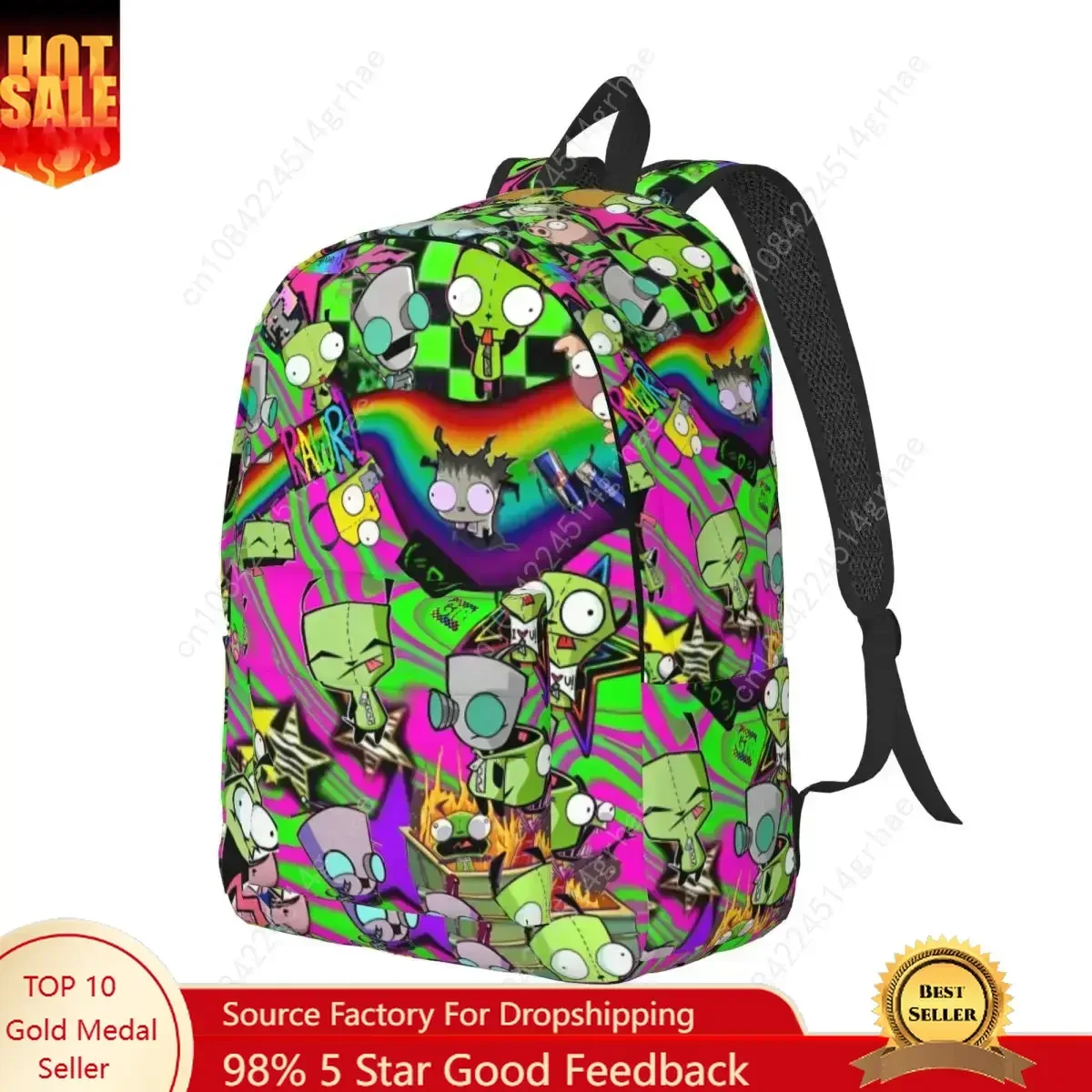 Invader Zims Backpack Men Women Business Daypack Laptop Canvas Bags Shoulder Bag Novelty Cool Canvas Daypack Fashion knapsack
Invader Zims Backpack Men Women Business Daypack Laptop Canvas Bags Shoulder Bag Novelty Cool Canvas Daypack Fashion knapsack