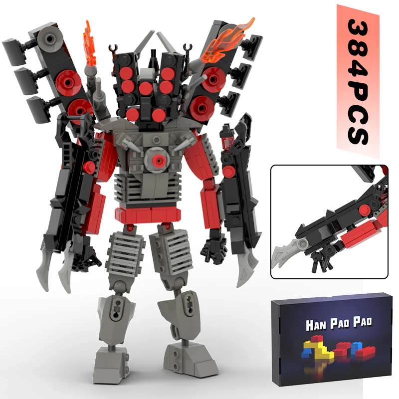 Фигурки MOC Skibidi в виде туалета, строительные блоки, модель громкоговорителя твмана, игрушки для мальчиков, подарок на день рождения и Рождество
Фигурки MOC Skibidi в виде туалета, строительные блоки, модель громкоговорителя твмана, игрушки для мальчиков, подарок на день рождения и Рождество