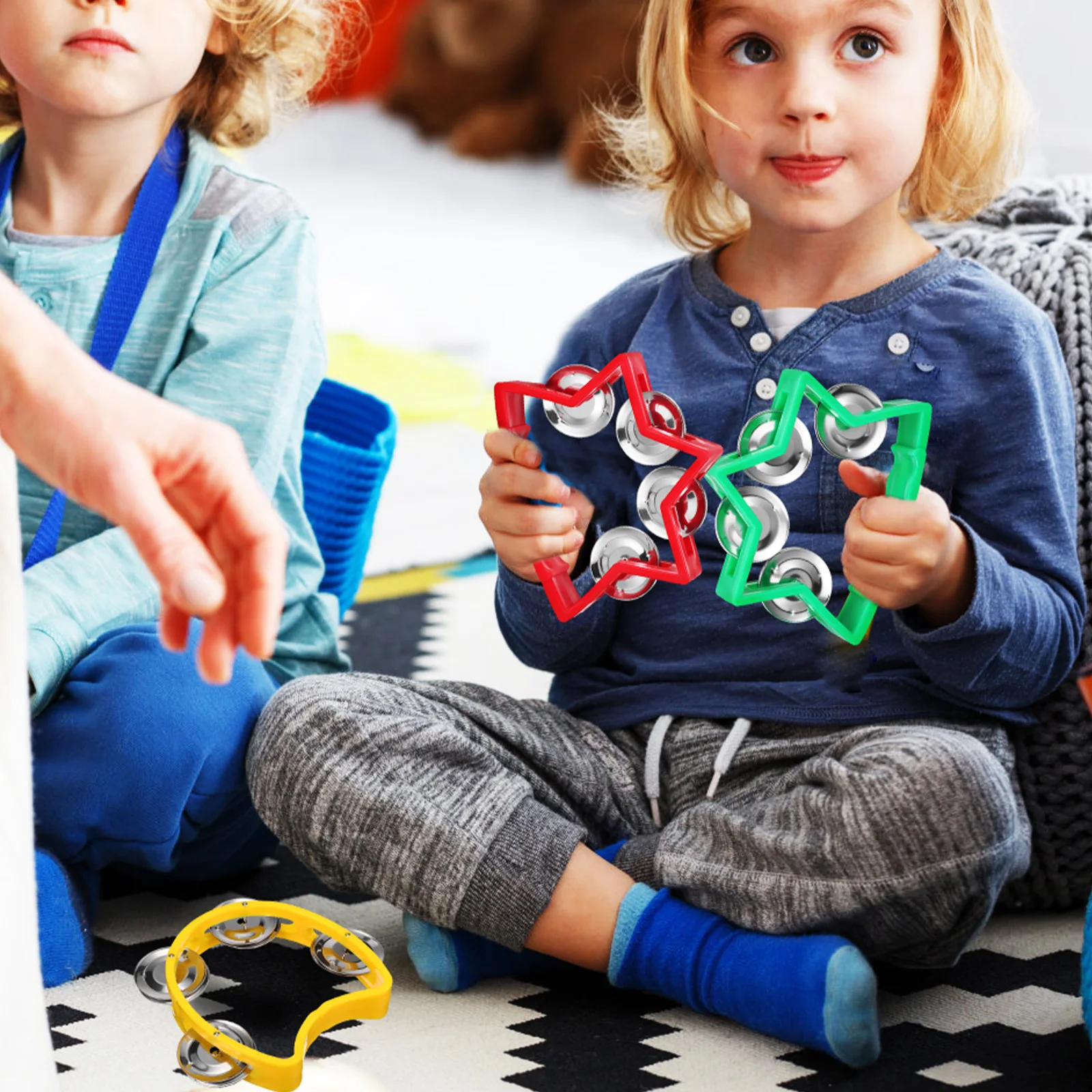 16pcs Hand Bells Set 8 Pairs Shaking Bells Kids Music Toys Red Green Yellow Blue Color Musical Instruments Toy Long Service
16pcs Hand Bells Set 8 Pairs Shaking Bells Kids Music Toys Red Green Yellow Blue Color Musical Instruments Toy Long Service