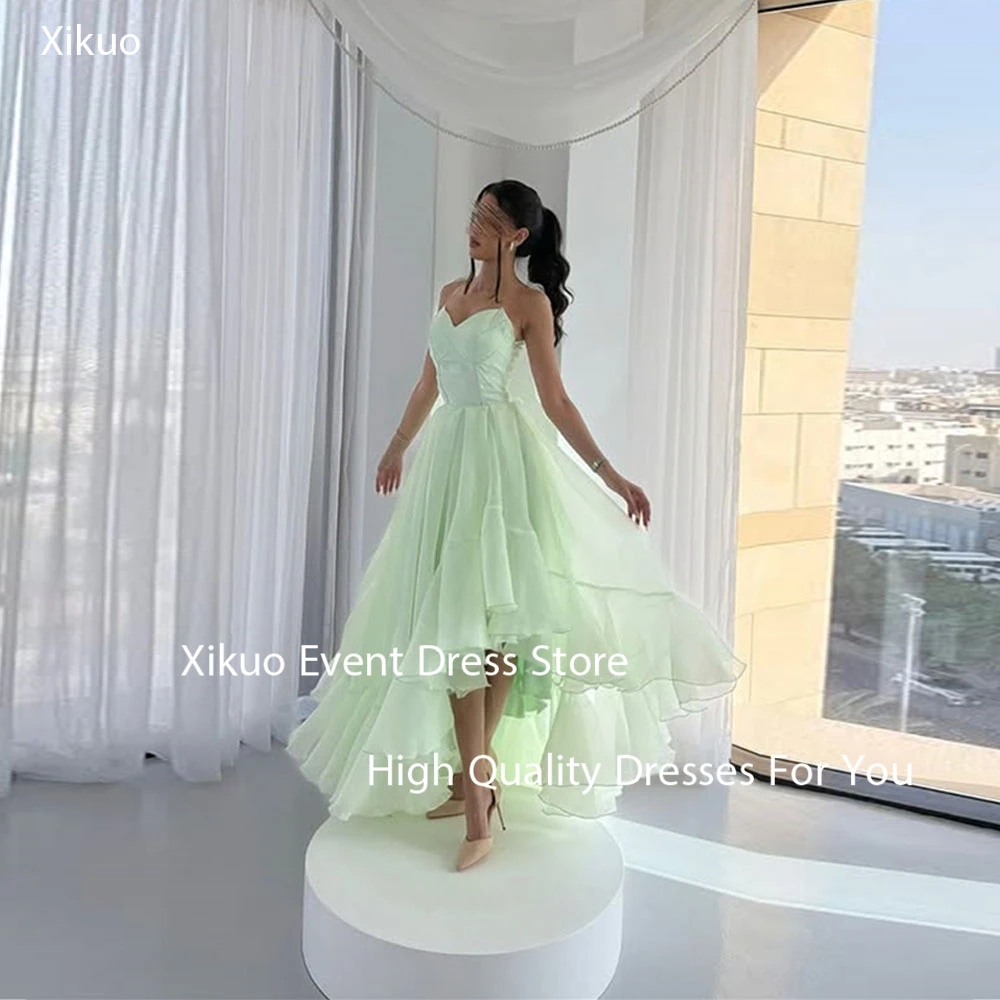 Xikou Fashion Mint Green Prom Gowns Saudi Vestidos Cortos De Fiesta Sweetheart Organza Pleated Party Evening Dresses Customized
Xikou Fashion Mint Green Prom Gowns Saudi Vestidos Cortos De Fiesta Sweetheart Organza Pleated Party Evening Dresses Customized