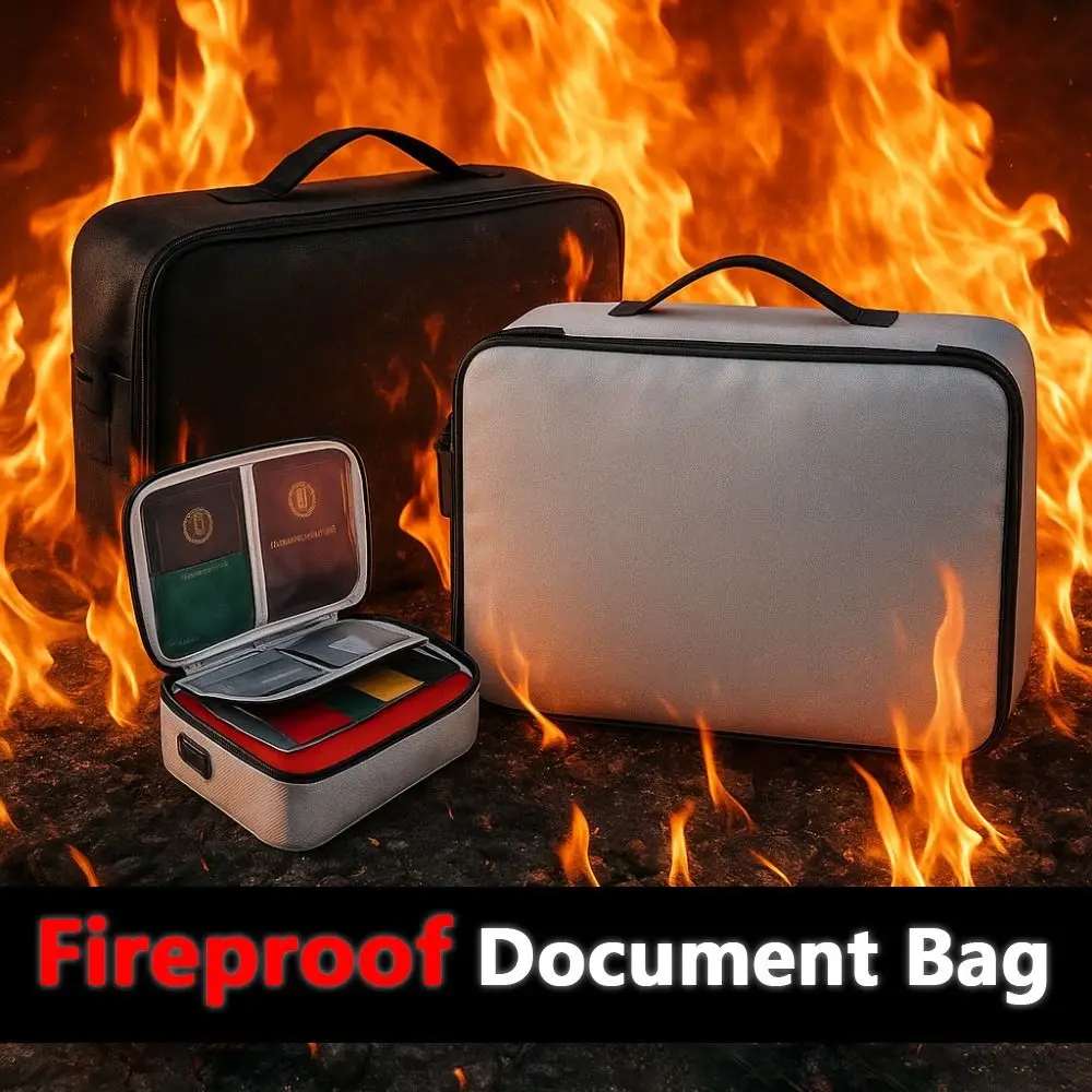 Waterproof Fireproof Document Bag Multi-Layer with Lock Travel Archive Handbag Space Saving Multi-Functional Files Briefcase
Waterproof Fireproof Document Bag Multi-Layer with Lock Travel Archive Handbag Space Saving Multi-Functional Files Briefcase