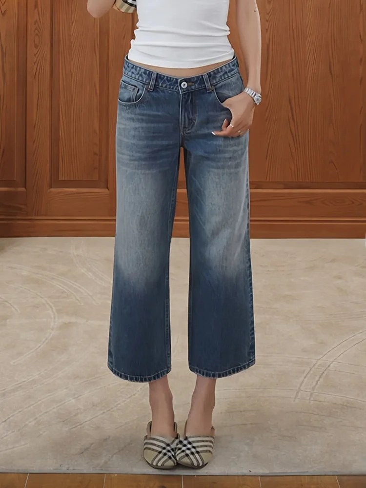 Retro American Design Distressed Denim Jeans Women Summer New Loose Casual Seven-Quarter Middle Pants High Waist
Retro American Design Distressed Denim Jeans Women Summer New Loose Casual Seven-Quarter Middle Pants High Waist