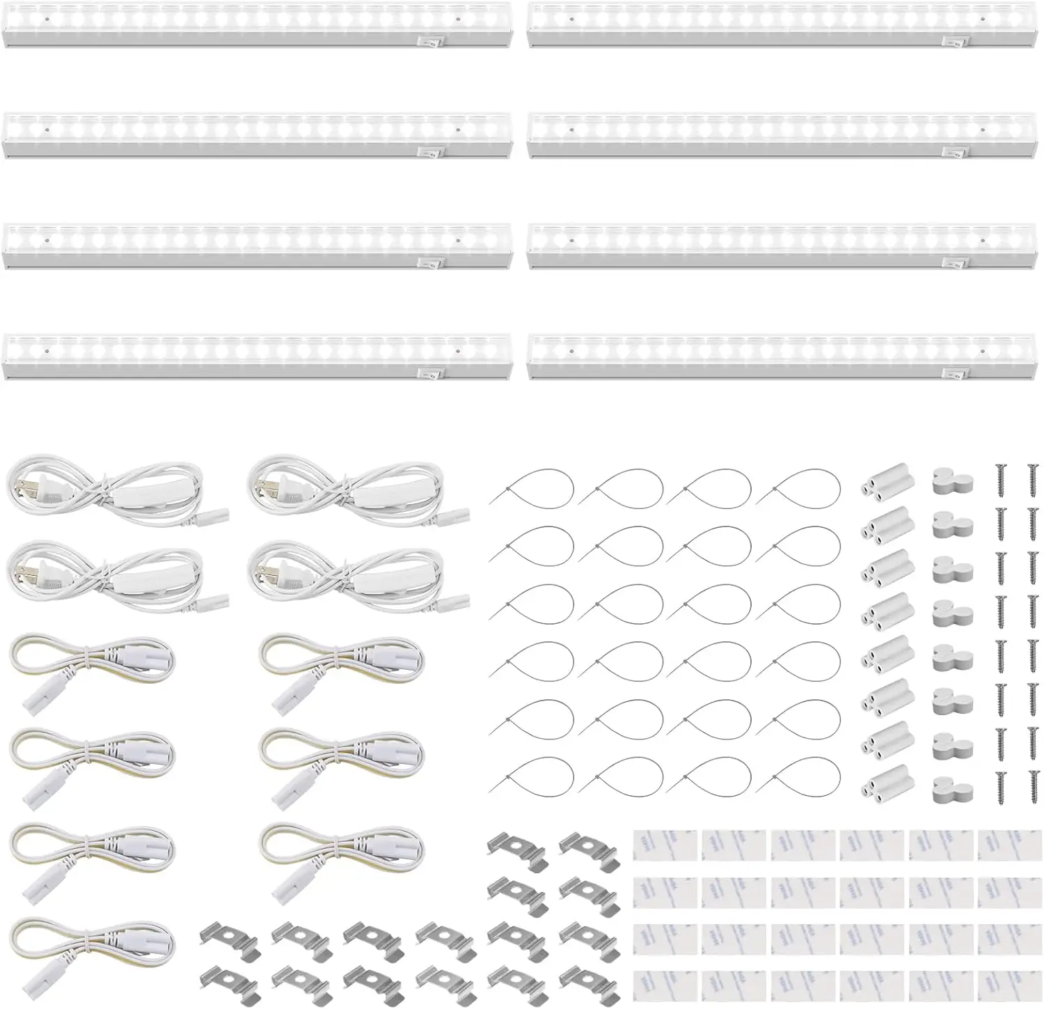 Светильники полного спектра длиной 1 фута для комнатных растений, белая полоса T5 длиной 5000 карат с индивидуальным переключателем, Plug and Play, 8 шт.
Светильники полного спектра длиной 1 фута для комнатных растений, белая полоса T5 длиной 5000 карат с индивидуальным переключателем, Plug and Play, 8 шт.