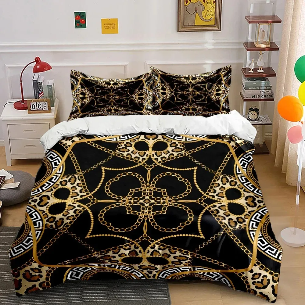 HD Luxury Chain Belt Print Bedding Set Duvet Cover 1 Duvet Cover 2 Pillowcases Adult and Children Bedding Set Luxury for Gifts
HD Luxury Chain Belt Print Bedding Set Duvet Cover 1 Duvet Cover 2 Pillowcases Adult and Children Bedding Set Luxury for Gifts