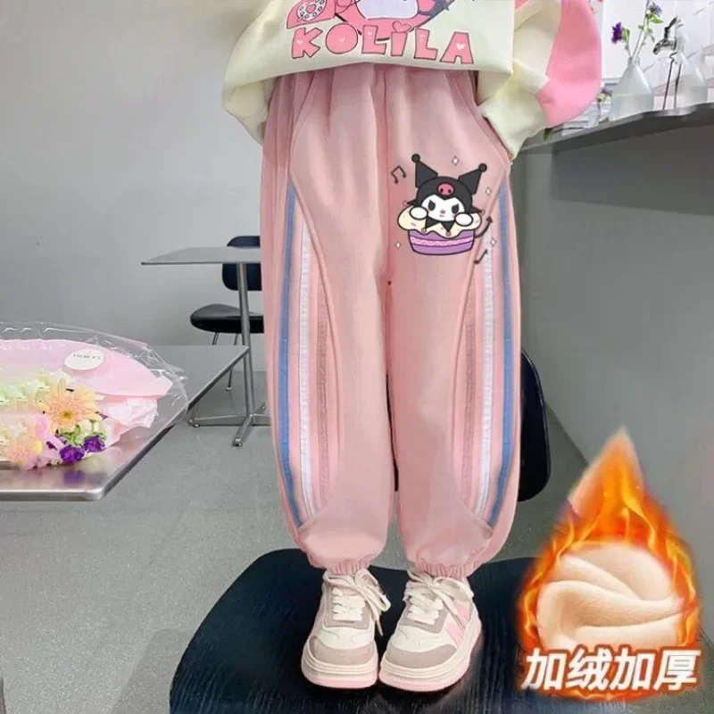 Sanrio New Autumn and Winter Warm Pants Kuromi Cartoon Girls Casual Versatile Children's Velvet Thickened Coldproof Sports Pants
Sanrio New Autumn and Winter Warm Pants Kuromi Cartoon Girls Casual Versatile Children's Velvet Thickened Coldproof Sports Pants