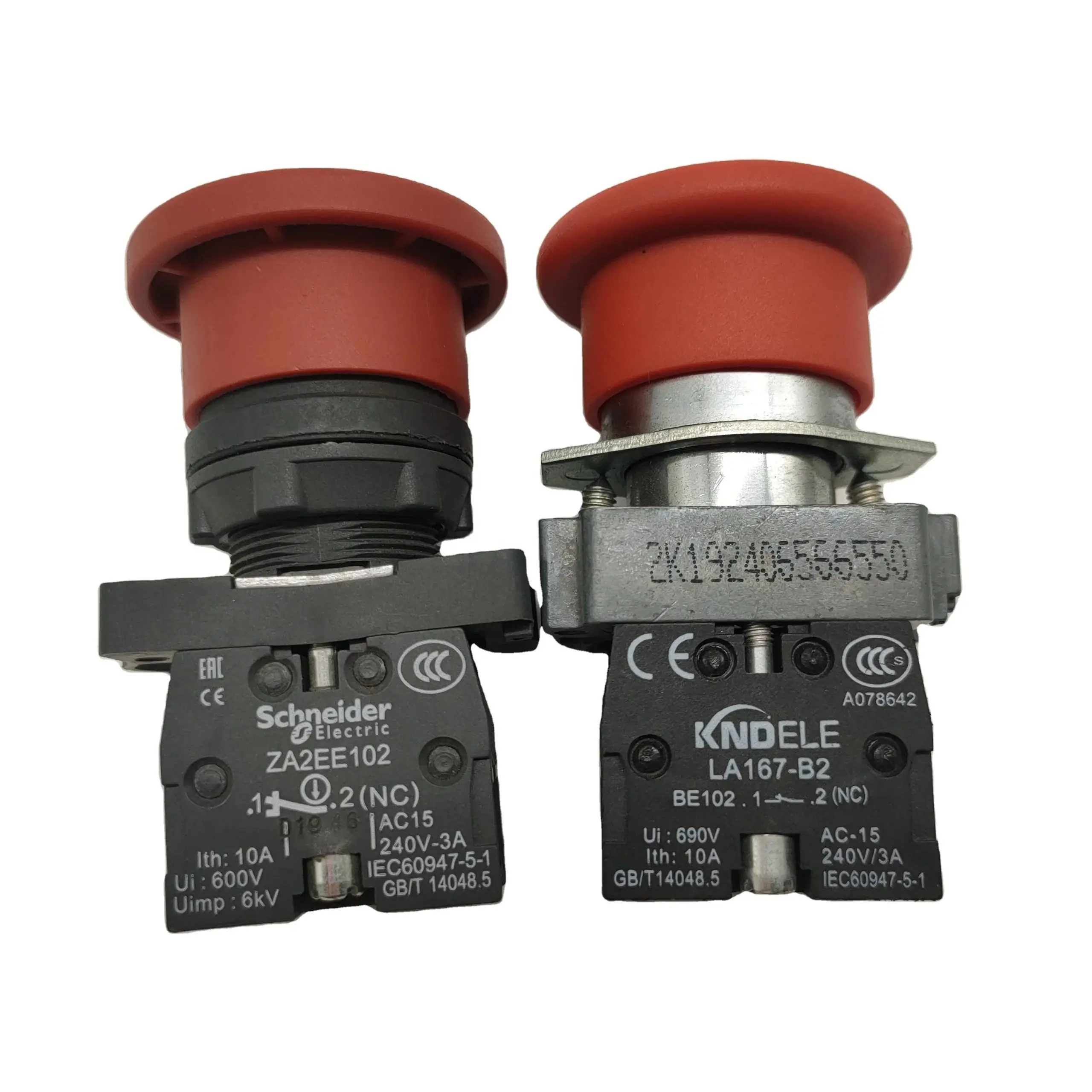40mm Mushroom Head Emergency Stop Switch with ZA2EE102 Single contact block
40mm Mushroom Head Emergency Stop Switch with ZA2EE102 Single contact block