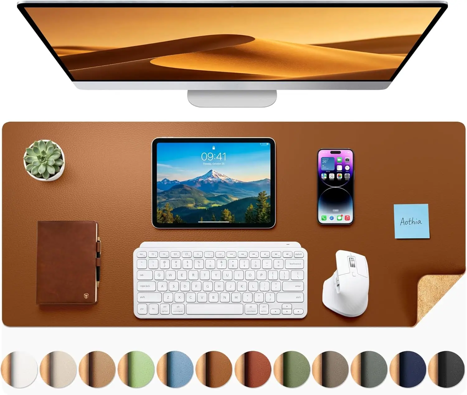 Double-Sided Desk Pad 35.4x15.7in Leather Desk Mat Large Mouse Pad for Office Home Brown
Double-Sided Desk Pad 35.4x15.7in Leather Desk Mat Large Mouse Pad for Office Home Brown