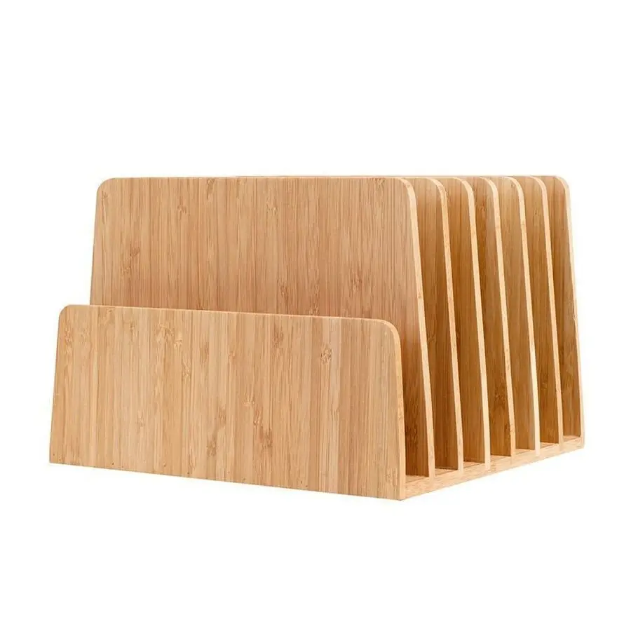 Bamboo Desktop File Folder Organizer and Paper Tray, 7 Slots
Bamboo Desktop File Folder Organizer and Paper Tray, 7 Slots