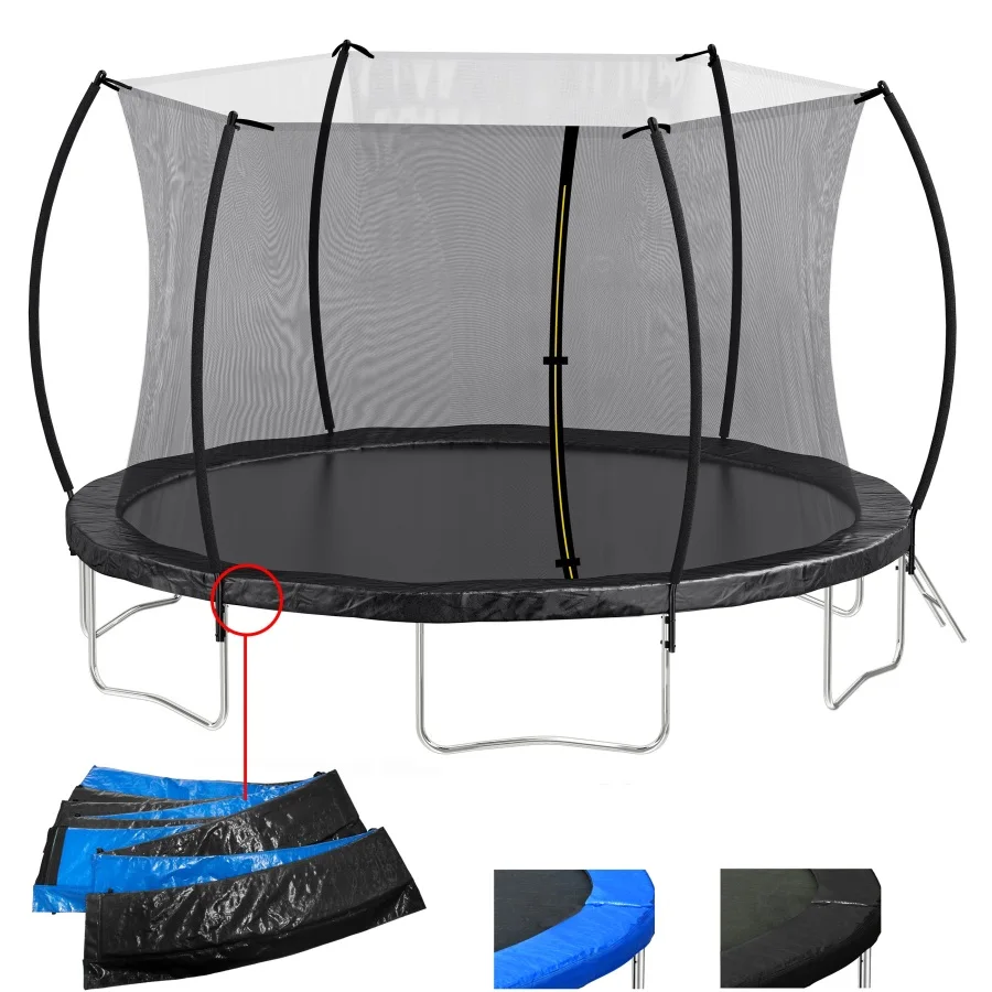 14FT Trampoline Double-side color pad,Trampoline for and Adults with Enclosure Net and Ladder, Curved fence pole
14FT Trampoline Double-side color pad,Trampoline for and Adults with Enclosure Net and Ladder, Curved fence pole