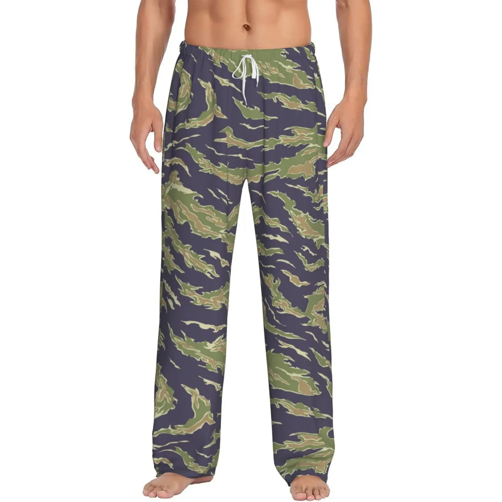 Custom Tiger Stripe Camo Pajama Pants Sleepwear Men Elastic Waistband Camouflage Sleep Lounge Bottoms with Pockets
Custom Tiger Stripe Camo Pajama Pants Sleepwear Men Elastic Waistband Camouflage Sleep Lounge Bottoms with Pockets