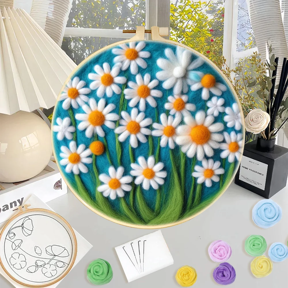 GATYZTORY Diy Wool Felting Painting Creative Making Wool Needle Felt Flowers Kit Includes Felting Needles Foam Pad Felt Cloth
GATYZTORY Diy Wool Felting Painting Creative Making Wool Needle Felt Flowers Kit Includes Felting Needles Foam Pad Felt Cloth