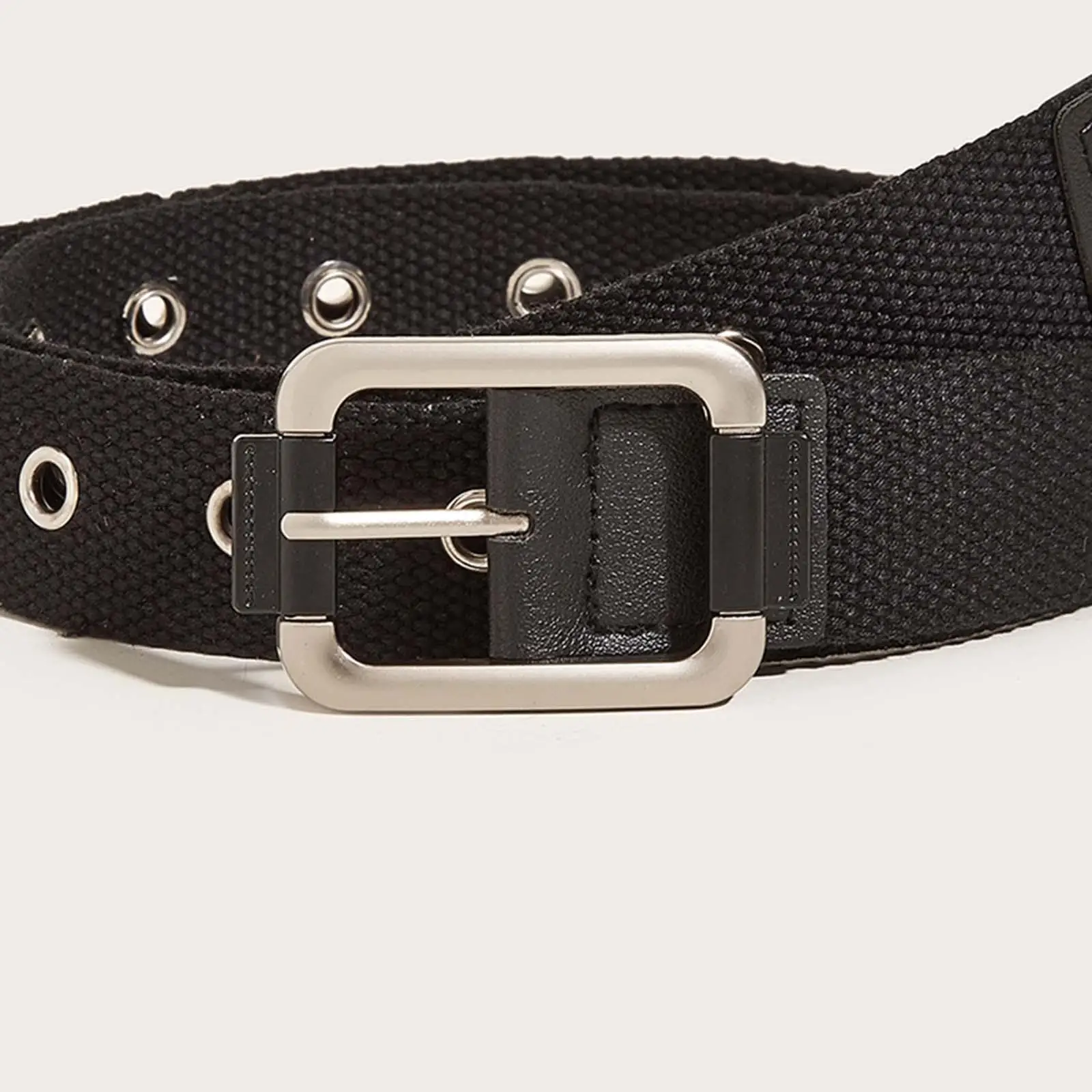 Women Men Waist Belt, Fashion Black Adjustable Single Eyelet Canvas Decorative Buckle Belt for Coats Daily wearing Travel Pants
Women Men Waist Belt, Fashion Black Adjustable Single Eyelet Canvas Decorative Buckle Belt for Coats Daily wearing Travel Pants