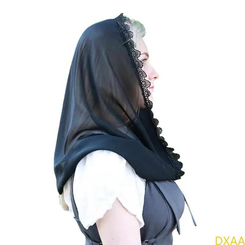 DXAA Lace Print Handkerchiefs Light weight Travel Scarf Breathable Soft Headscarf for Women Church or Evening Wear
DXAA Lace Print Handkerchiefs Light weight Travel Scarf Breathable Soft Headscarf for Women Church or Evening Wear