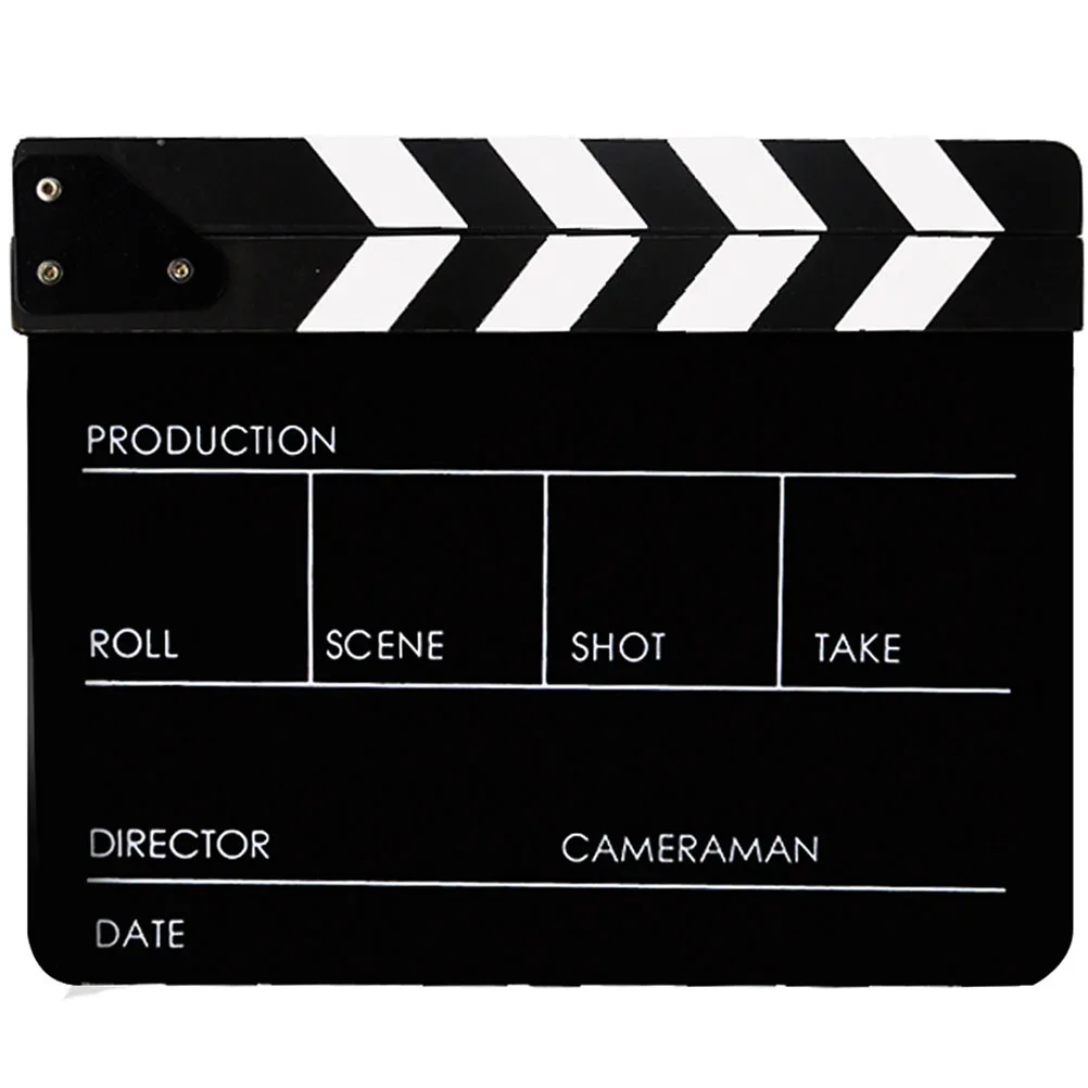 Acrylic Board Film Directors Movie Clapboard Black Surface White Text Water Based Markers Erasable Built
Acrylic Board Film Directors Movie Clapboard Black Surface White Text Water Based Markers Erasable Built