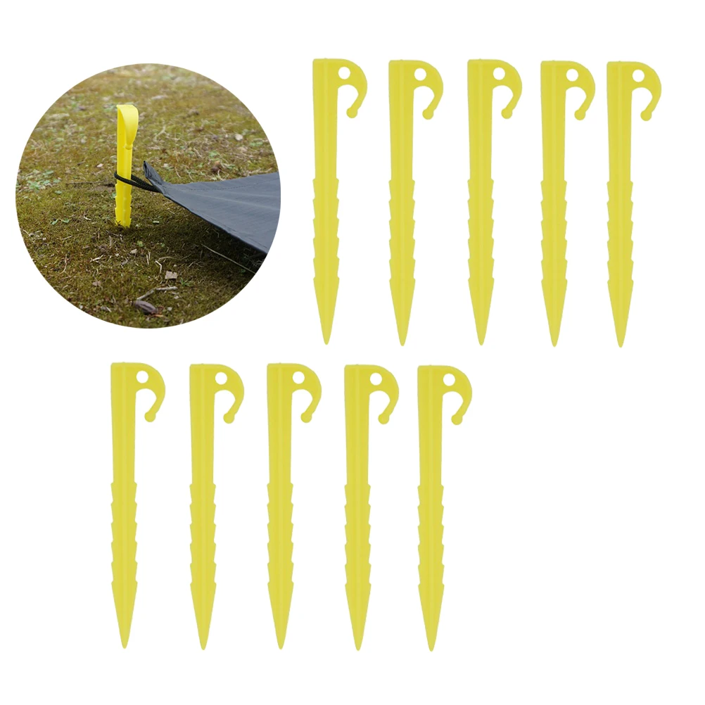 10pcs Tent Pegs Lightweight Camping Stakes Outdoor Awnings Canopy Grass Ice Ground Fits Hooks Stable Support
10pcs Tent Pegs Lightweight Camping Stakes Outdoor Awnings Canopy Grass Ice Ground Fits Hooks Stable Support