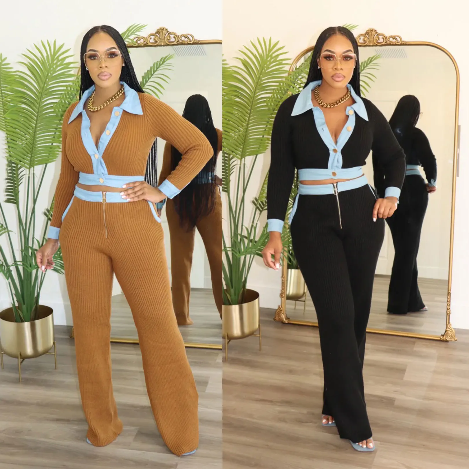 Sweater Tops Knitted 2 Piece Pant Sets 2024 Women Knit Winter Fall Luxury Clothes Knitwear Elegant Blouse Two Piece Sets Outfits
Sweater Tops Knitted 2 Piece Pant Sets 2024 Women Knit Winter Fall Luxury Clothes Knitwear Elegant Blouse Two Piece Sets Outfits