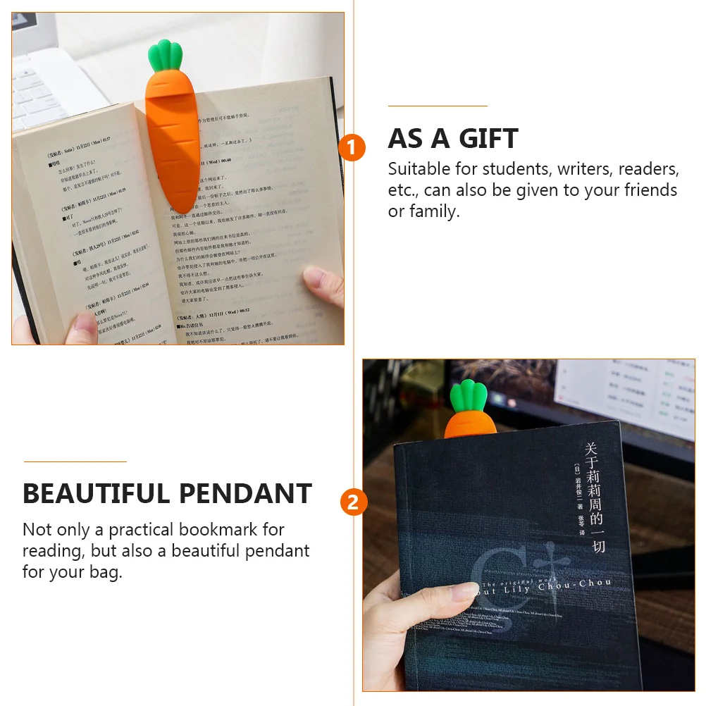 Carrot Silicone Bookmark Cartoon Creative Marker for Students Practical Reading Stationery Carrot Bookmark
Carrot Silicone Bookmark Cartoon Creative Marker for Students Practical Reading Stationery Carrot Bookmark