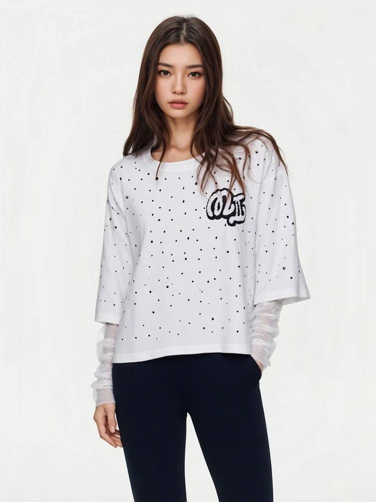 New Design BW Lace Lettering Long Sve round Ne ort Top Women's White Fake Two-Piece Casual Sle Cotton Polyester Blen...
New Design BW Lace Lettering Long Sve round Ne ort Top Women's White Fake Two-Piece Casual Sle Cotton Polyester Blen...