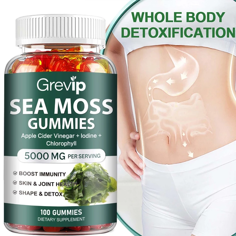Sea Moss Gummies 5000mg for Immune Support, Heart Health, Joint Health and Thyroid Support for Women and Men
Sea Moss Gummies 5000mg for Immune Support, Heart Health, Joint Health and Thyroid Support for Women and Men